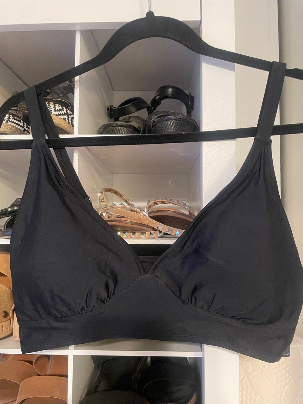 Everyday Black Wireless Swim Top